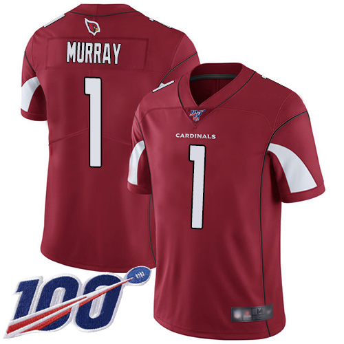 Arizona Cardinals Limited Red Men Kyler Murray Home Jersey NFL Football #1 100th Season Vapor Untouchable->youth nfl jersey->Youth Jersey